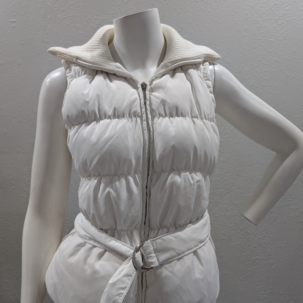 Women's White Puffer Vest